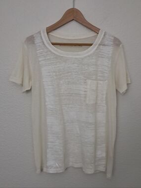 Raquel Alegra Basic Handmade Paint Covered Pocket T shirt